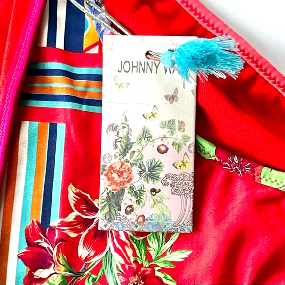 ☀️NWT Johnny Was Kaya Hipster Swim Bottom. Red/Multi Floral. Size: XS - Picture 10 of 12